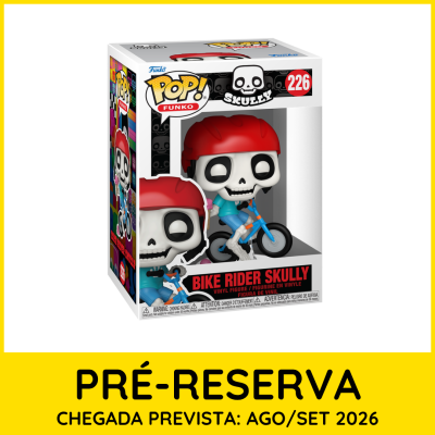 Boneco de vinil Funko Pop! Bike Rider Skully em embalagem com janela