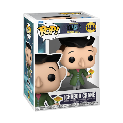 Boneco Funko Pop! Ichabod Crane com casaco verde e flor amarela