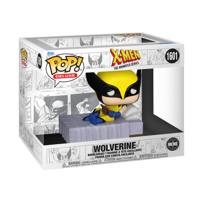 Miniatura Funko Pop Deluxe Wolverine na cama da série animada X-Men