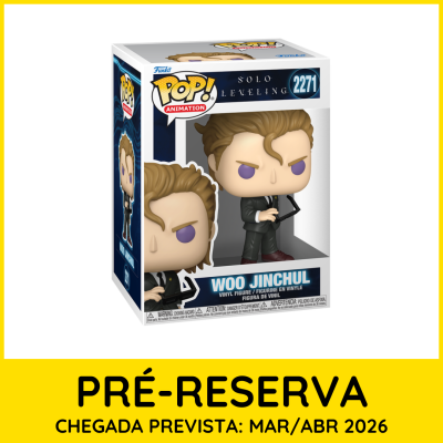Figura Funko Pop! de Woo Jinchul da série Solo Leveling na caixa original