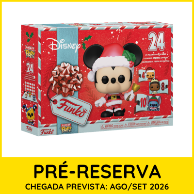 Caixa do advento Funko Pocket Pop! edição Disney com personagens colecionáveis e tema natal