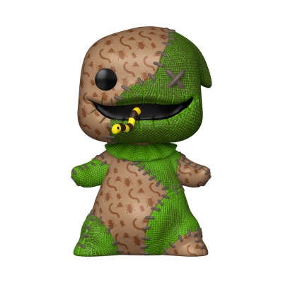 Figura boneco de pelúcia remendada castanho com lagartos e verde com verme amarelo na boca