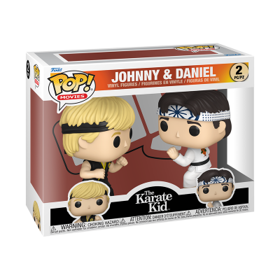 Caixa Funko Pop! com figuras Johnny e Daniel de The Karate Kid