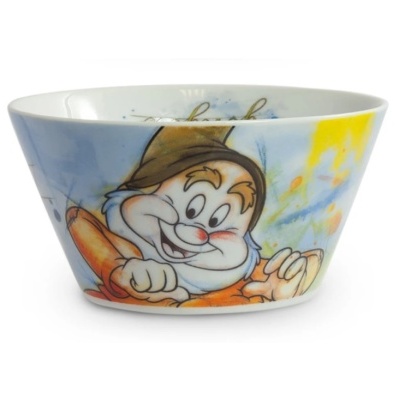 Taça de porcelana com desenho animado colorido