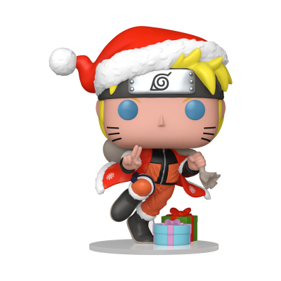 Figura Funko Pop do Naruto vestido de Natal com presentes