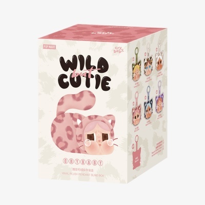 Caixa de pendente peluche vinil Wild but Cutie com personagem cor-de-rosa