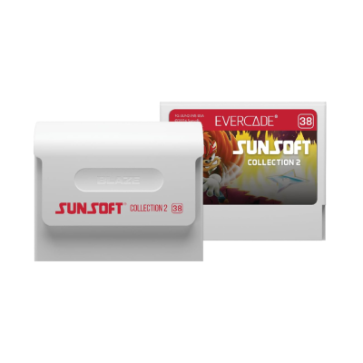 Cartucho de jogo Evercade SUNSOFT COLLECTION 2 nº 38 em plástico branco