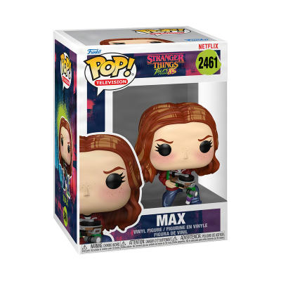 Figura Funko Pop da Max de Stranger Things na caixa