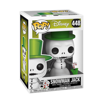 Figura de vinil POP! Disney Snowman Jack com chapéu verde.
