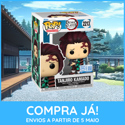Caixa Funko Pop! Animation Tanjiro Kamado Demon Slayer 2213 em ambiente japonês