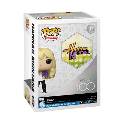 Caixa Funko Pop da personagem Hannah Montana, série Disney 100, modelo 1347