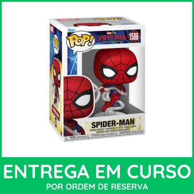 Figura Funko Pop Spider-Man nº 1586 em caixa transparente