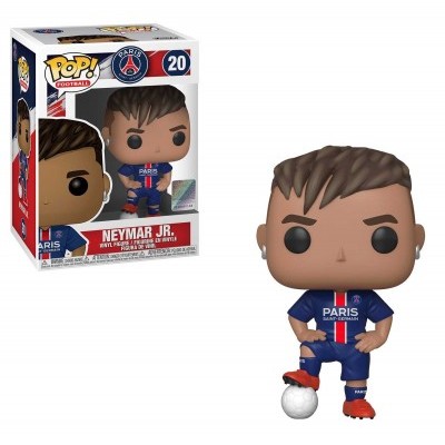 Figura Funko Pop Neymar Jr com uniforme Paris Saint-Germain e caixa
