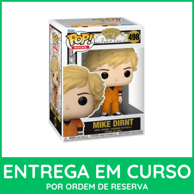 Boneco Funko Pop! Rocks Mike Dirnt com fato laranja em caixa