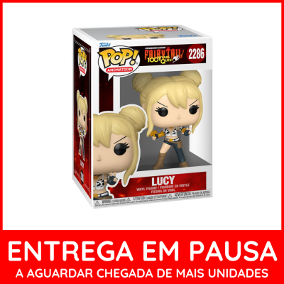 Figura Funko Pop! de vinil Lucy de Fairy Tail 100 Years Quest na caixa