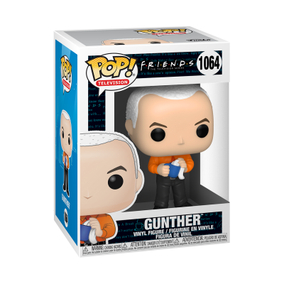Figura Funko Pop do personagem Gunther da série Friends na embalagem