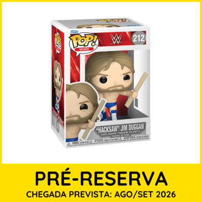 Figura Funko Pop WWE Hacksaw Jim Duggan número 212 na caixa