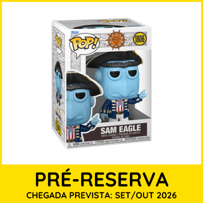 Figura Pop! de vinil Sam Eagle azul com casaco azul escuro e chapéu preto