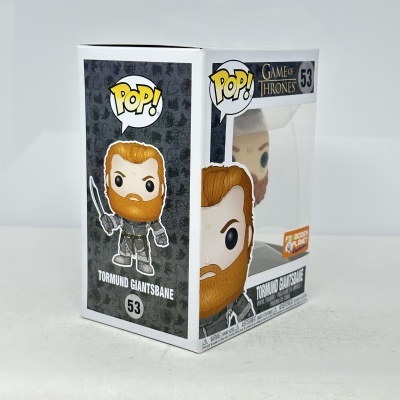 Caixa Funko Pop! de Tormund Giantsbane da série Game of Thrones número 53.