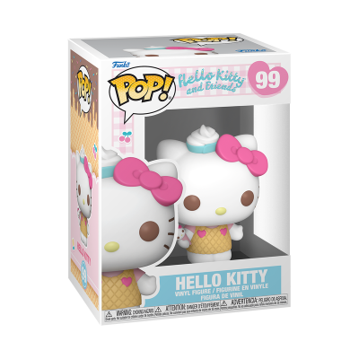 Figura Funko Pop! de Hello Kitty com tema de sobremesa, caixa branca e rosa n.º 99