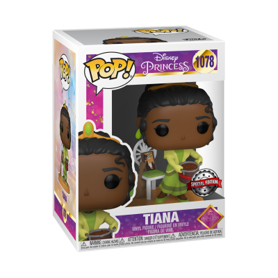 Figura Funko Pop Tiana Disney Princess nº 1078 em embalagem com etiqueta 'SPECIAL EDITION'