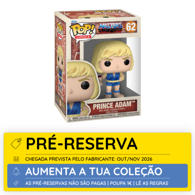 Funko Pop! Prince Adam número 62 em embalagem com janela