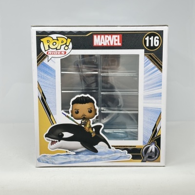 Caixa POP! Marvel 116 com figura de personagem em orca