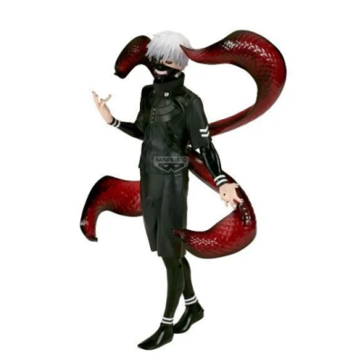 Figura de ação de personagem com cabelo branco, máscara e tentáculos vermelhos