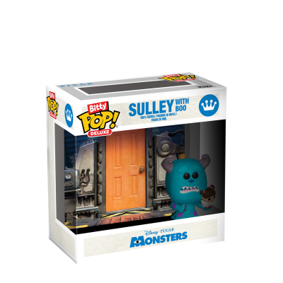 Figura Funko Pop! Deluxe de Sulley com Boo de Monsters da Disney Pixar na caixa
