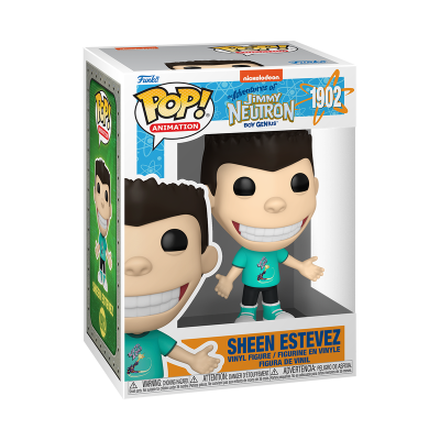 Boneco Funko Pop! Sheen Estevez da série Jimmy Neutron em embalagem