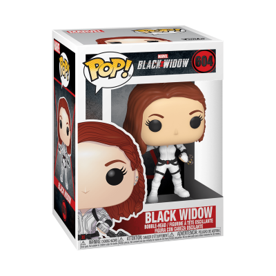 Figura Funko Pop! Black Widow número 604 em caixa brilhante