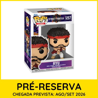 Figura Ryu Funko Pop! Games Street Fighter na embalagem.