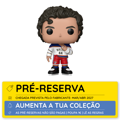 Figura Funko Pop de jogador de hóquei com roupa branca, azul e vermelha e pré-reserva