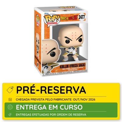 Figura Funko Pop! de Krillin (Frieza Saga) em caixa de vinil