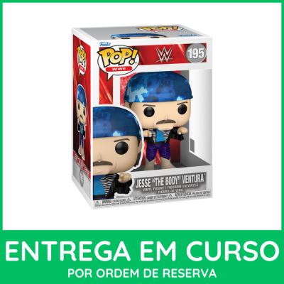 Funko Pop! WWE Jesse The Body Ventura número 195 em caixa