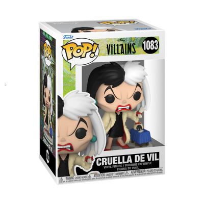 Funko Pop! Villains 1083 Cruella de Vil em caixa de vinil