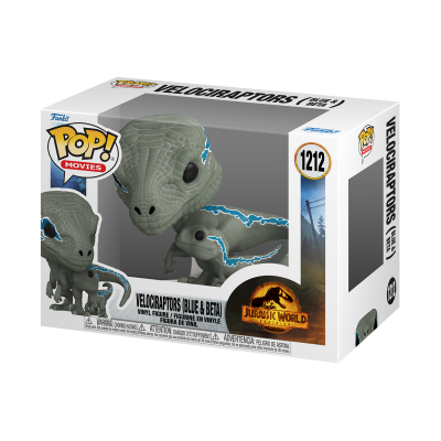 Figura Funko Pop Velociraptores Azul e Beta Jurassic World 1212