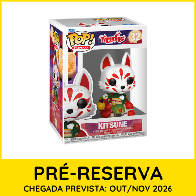 Figura Funko Pop Kitsune da série Myths número 32 em caixa