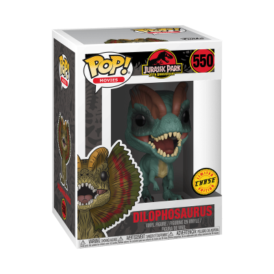 Figura Funko Pop! Dilophosaurus Jurassic Park 550 na caixa