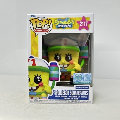 Figura de vinil SpongeBob SquarePants Funko Pop! na caixa com selo de edição limitada.