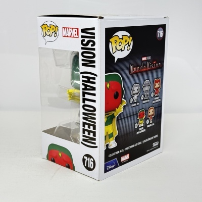 Caixa com figura de vinil POP Marvel Vision (Halloween) número 716