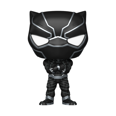 Figura Funko Pop do Pantera Negra em vinil preto e prateado