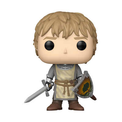 Boneco Funko Pop de cavaleiro com espada e escudo