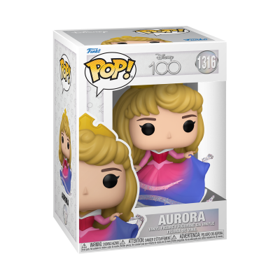Figura Pop! de vinil da Aurora da Disney na caixa