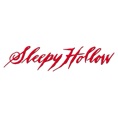 Texto estilizado em vermelho a dizer Sleepy Hollow