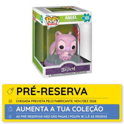 Figura de vinil Funko Pop! Deluxe Angel Disney Stitch na caixa