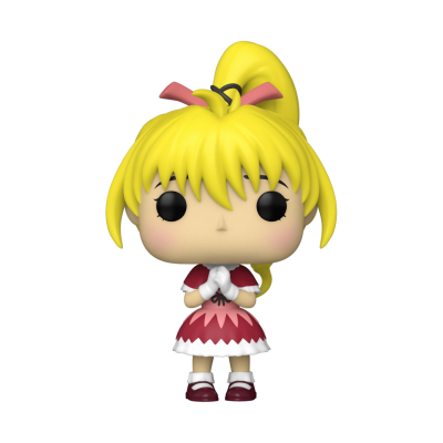 Boneca Funko Pop com vestido vermelho e cabelo amarelo