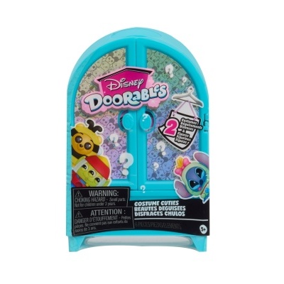 Caixa azul Disney Doorables com figuras colecionáveis de fantasia