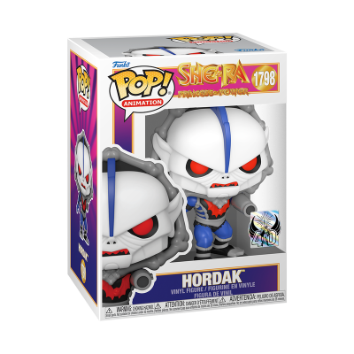 Figura Funko Pop! Hordak da série She-Ra, vinil, olhos vermelhos, azul, vermelho, embalagem original.