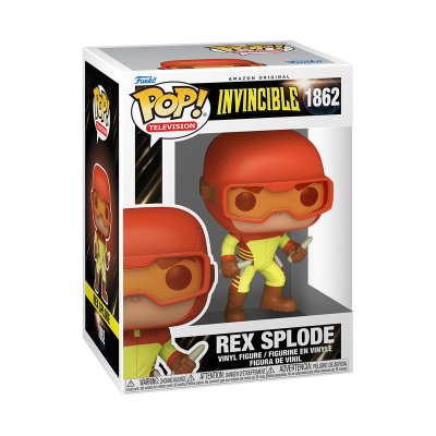 Boneco Funko Pop! Rex Splode de Invincible em caixa